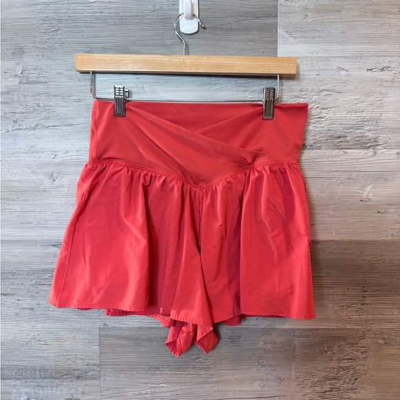 aerie Pants - OFFLINE by Aerie Real Me Crossover Flowy Skort Coral Orange L